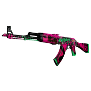 StatTrak™ AK-47 | Neon Revolution (Well-Worn)