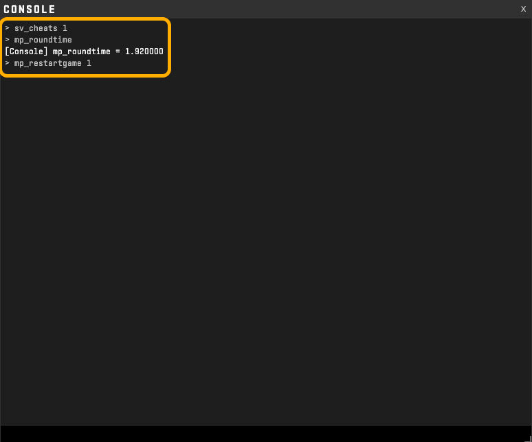 How to set infinite time and warmup in CS2: Commands for the console - Фото 3